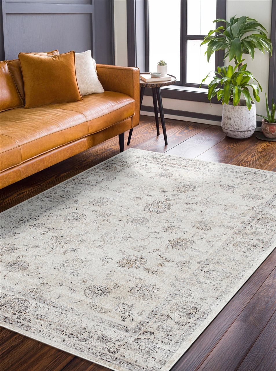 Tappeto Vintage B – Stile Orientale – Avorio e Grigio