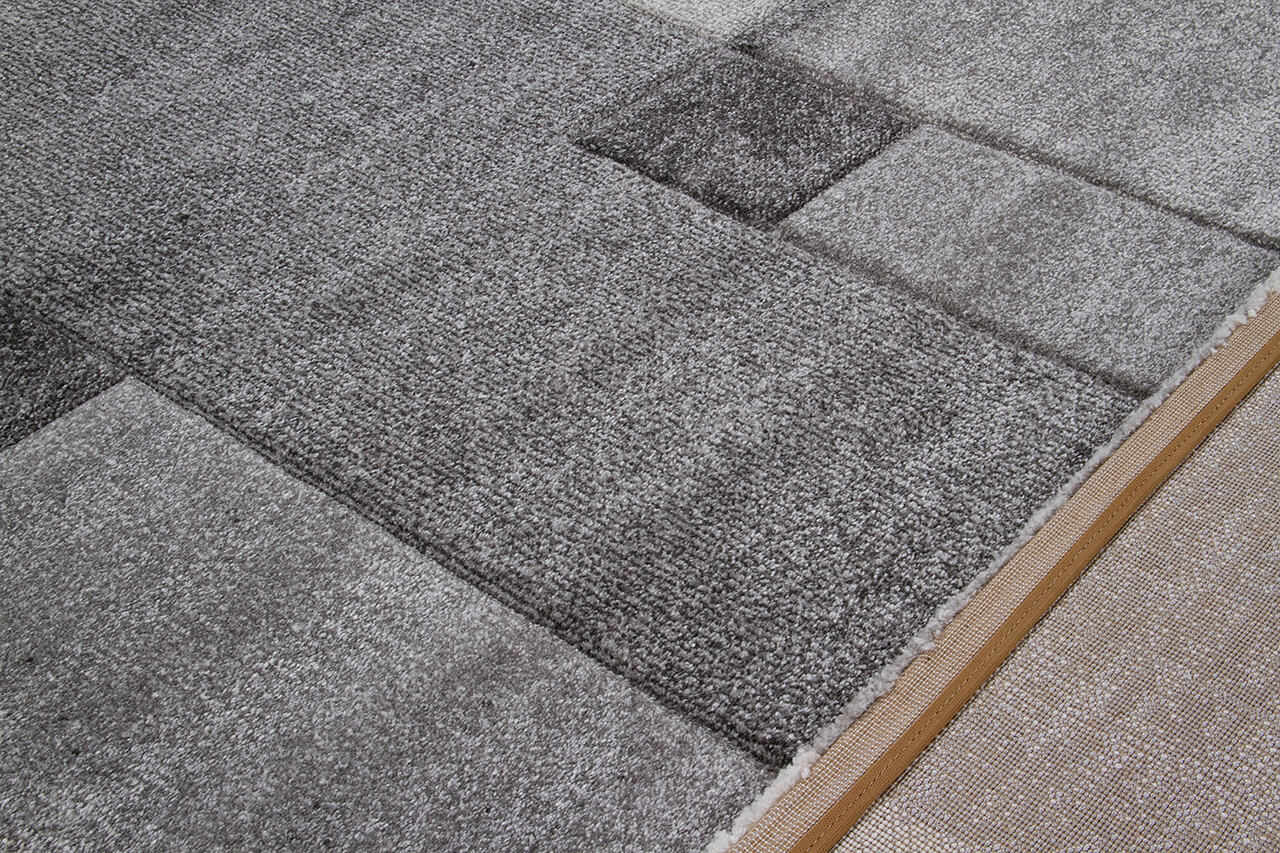 Tappeto moderno Timelapse Grey design multiblocco