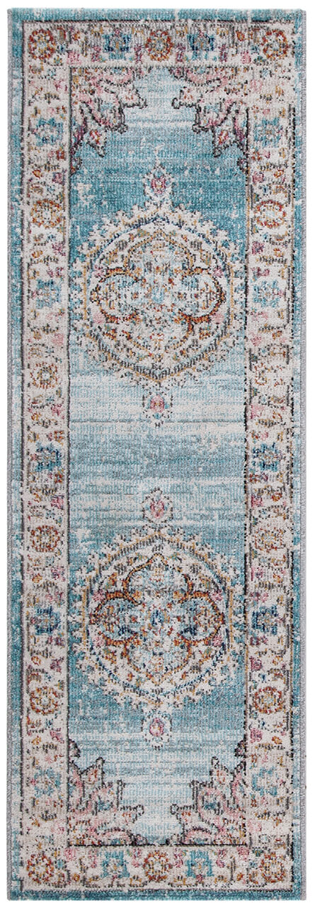 Tappeto da Esterno MAGGIO A - Indoor/Outdoor - Blu Chiaro | Ideale per Terrazze, Balconi, Patio, Verande - CarpetLiving