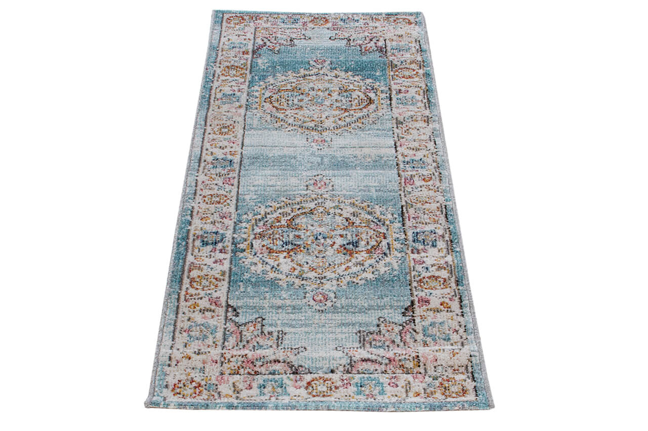 Tappeto da Esterno MAGGIO A - Indoor/Outdoor - Blu Chiaro | Ideale per Terrazze, Balconi, Patio, Verande - CarpetLiving