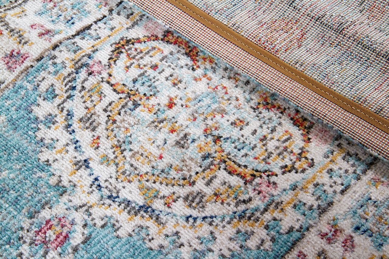 Tappeto da Esterno MAGGIO A - Indoor/Outdoor - Blu Chiaro | Ideale per Terrazze, Balconi, Patio, Verande - CarpetLiving