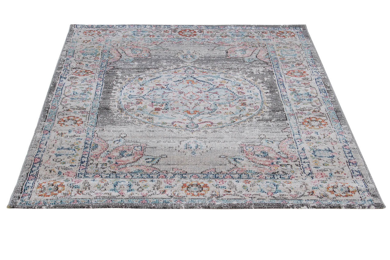 Tappeto da Esterno MAGGIO - Indoor/Outdoor - Argento | Ideale per Terrazze, Balconi, Patio, Verande