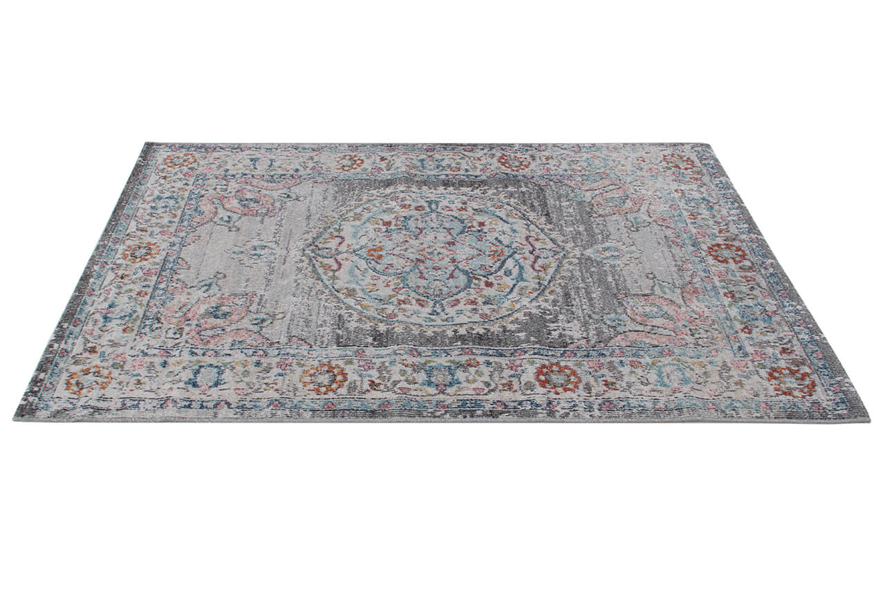 Tappeto da Esterno MAGGIO - Indoor/Outdoor - Argento | Ideale per Terrazze, Balconi, Patio, Verande