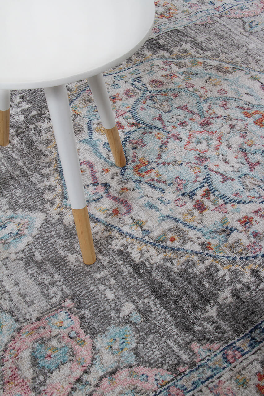 Tappeto da Esterno MAGGIO - Indoor/Outdoor - Argento | Ideale per Terrazze, Balconi, Patio, Verande