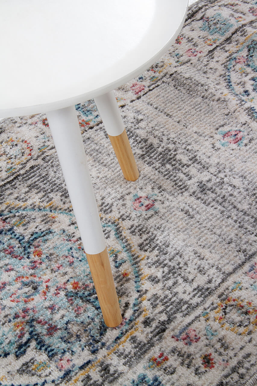 Tappeto da Esterno MAGGIO - Indoor/Outdoor - Argento | Ideale per Terrazze, Balconi, Patio, Verande