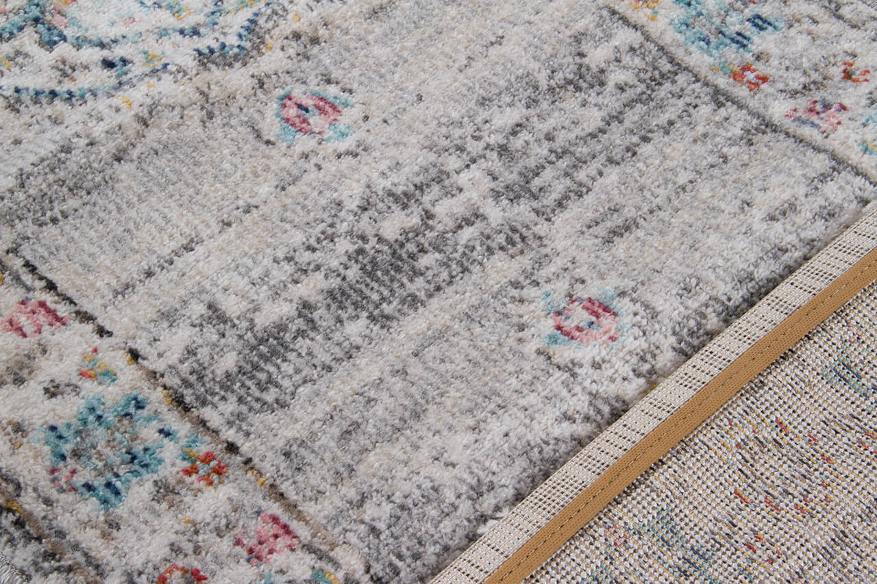 Tappeto da Esterno MAGGIO - Indoor/Outdoor - Argento | Ideale per Terrazze, Balconi, Patio, Verande