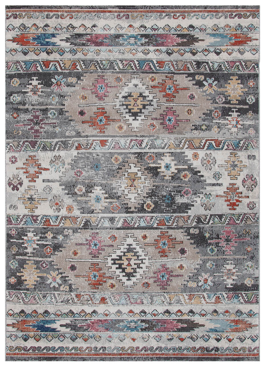 Tappeto da Esterno - MAGGIO B - Indoor/Outdoor - Argento | Ideale per Terrazze, Balconi, Patio, Verande