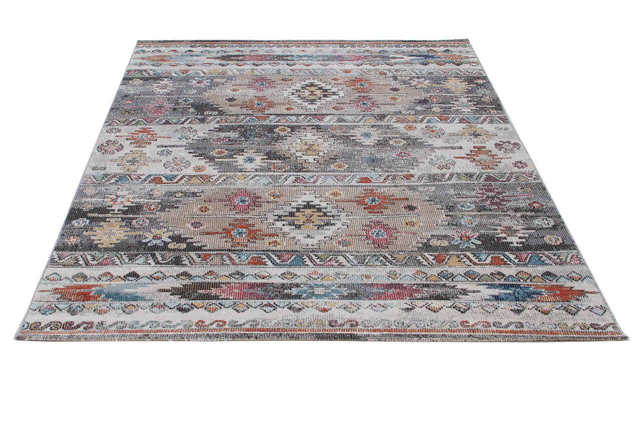 Tappeto da Esterno - MAGGIO B - Indoor/Outdoor - Argento | Ideale per Terrazze, Balconi, Patio, Verande