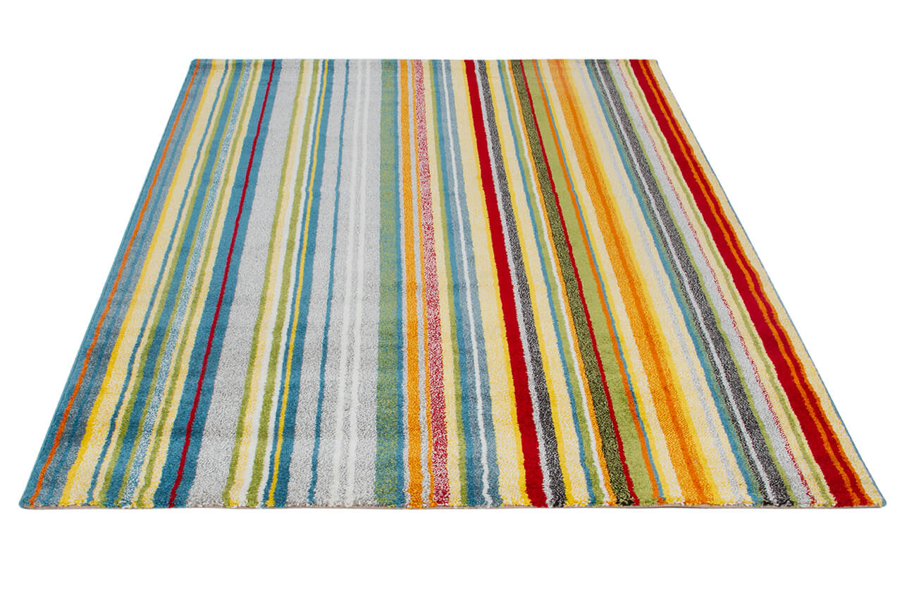 Tappeto GIOIA H - Multicolore Verde - Antiscivolo | Ideale per Soggiorno e Camera da Letto