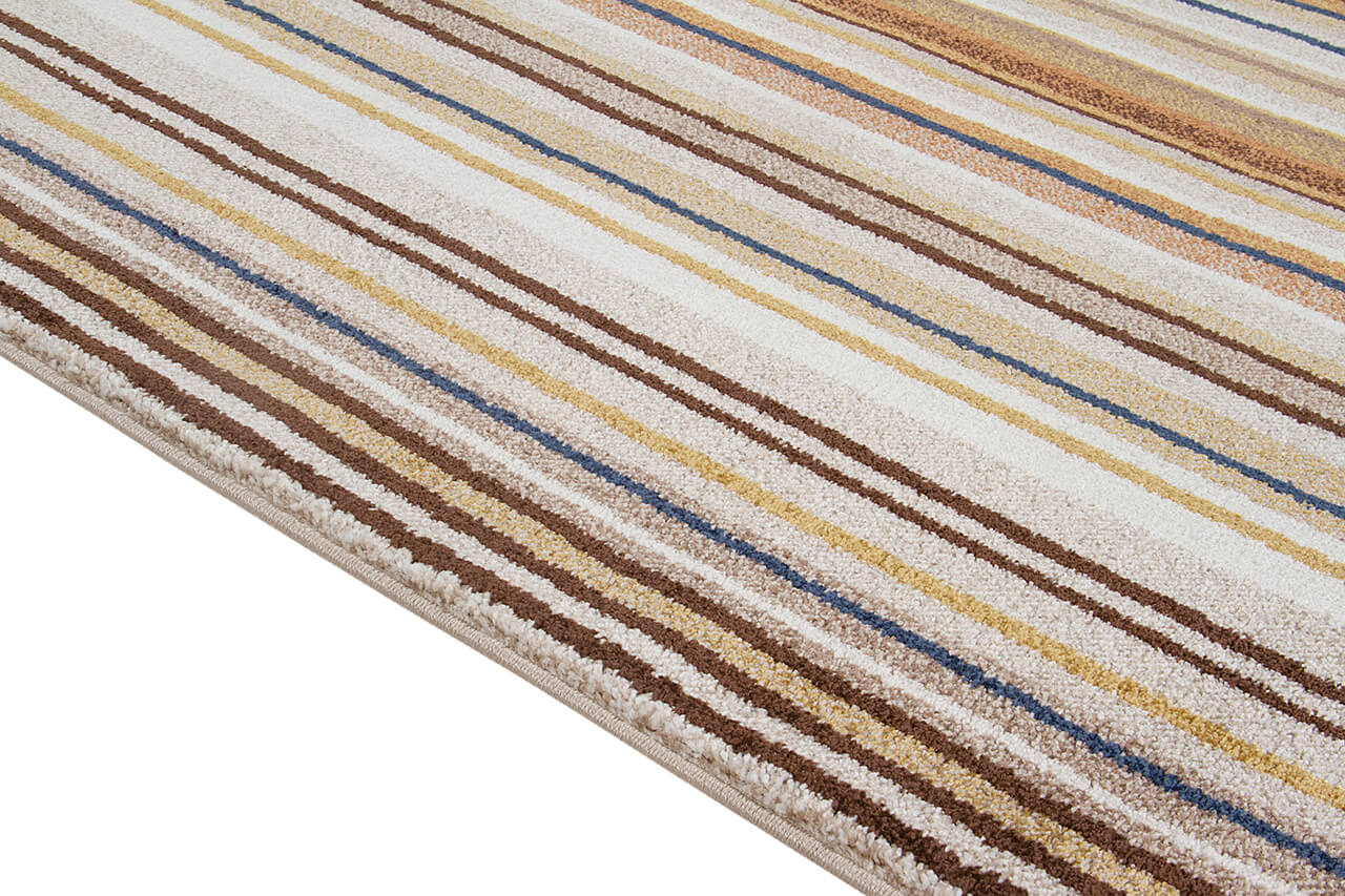 Tappeto Moderno Gioia H - Multicolore Beige - Antiscivolo | Ideale per Soggiorno, Camera da letto e Cameretta