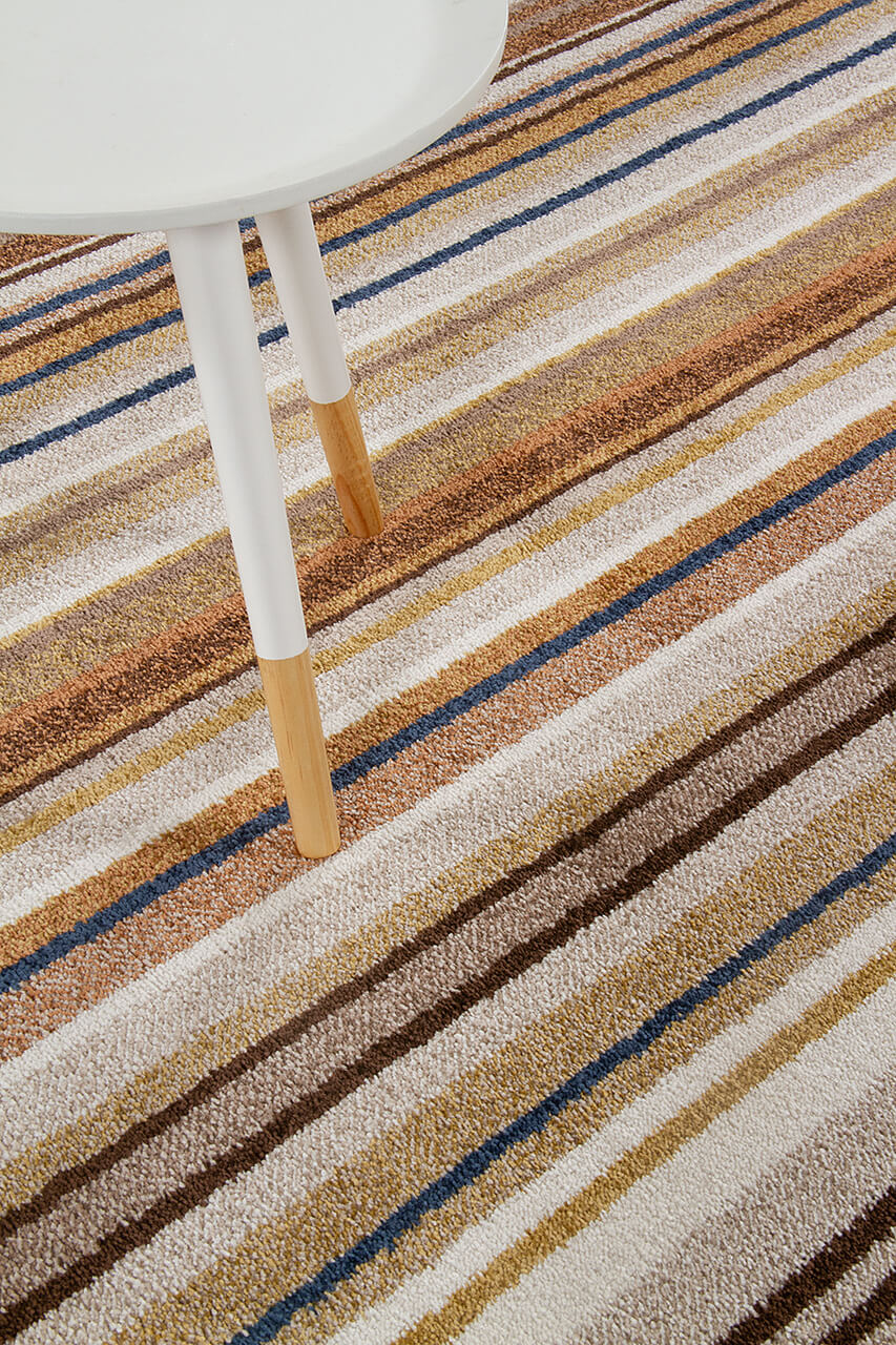 Tappeto Moderno Gioia H - Multicolore Beige - Antiscivolo | Ideale per Soggiorno, Camera da letto e Cameretta