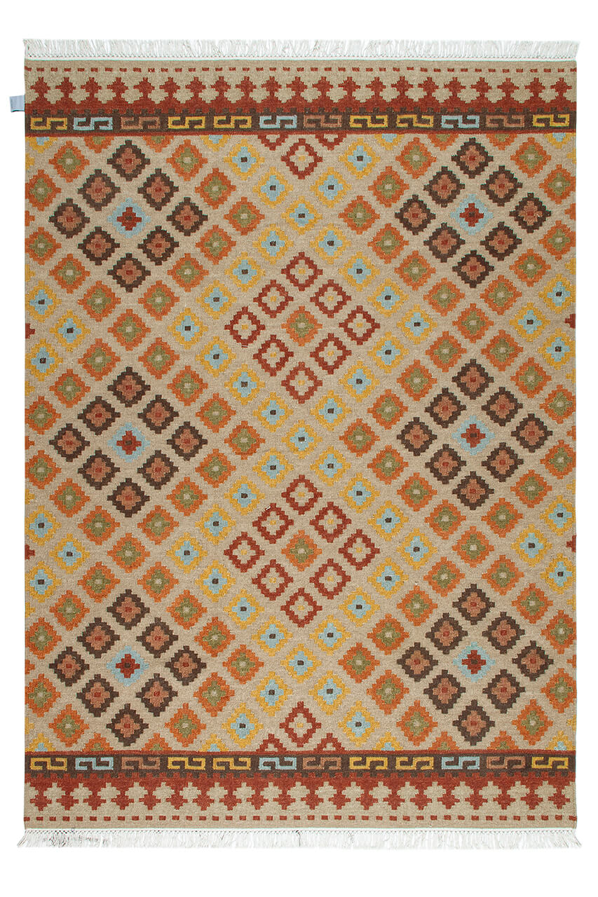 Tappeto Kilim in Lana - Fatto a Mano - KILIM SIVAS - Stile Etnico Tradizionale - Materiali Sostenibili