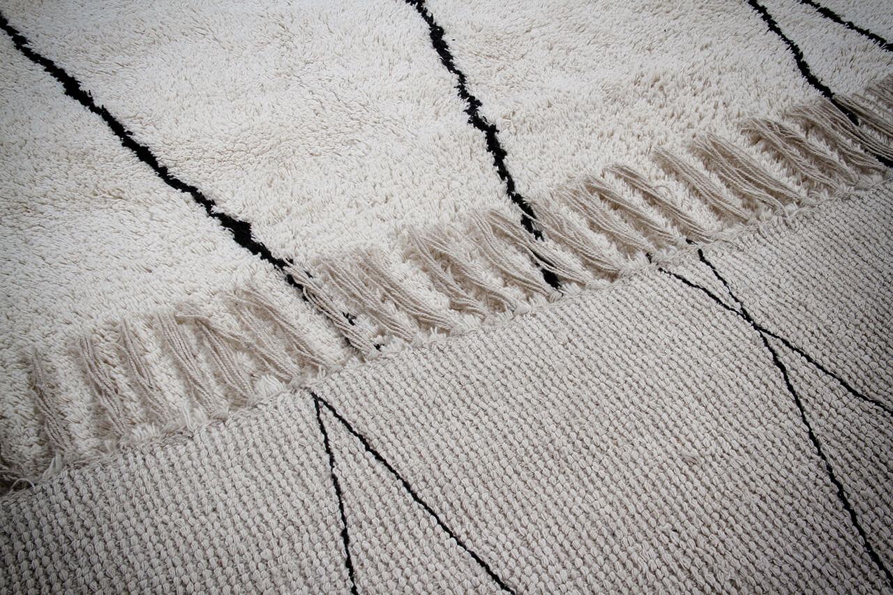 Tappeto berbero Cotton Berber DES.6 in cotone naturale