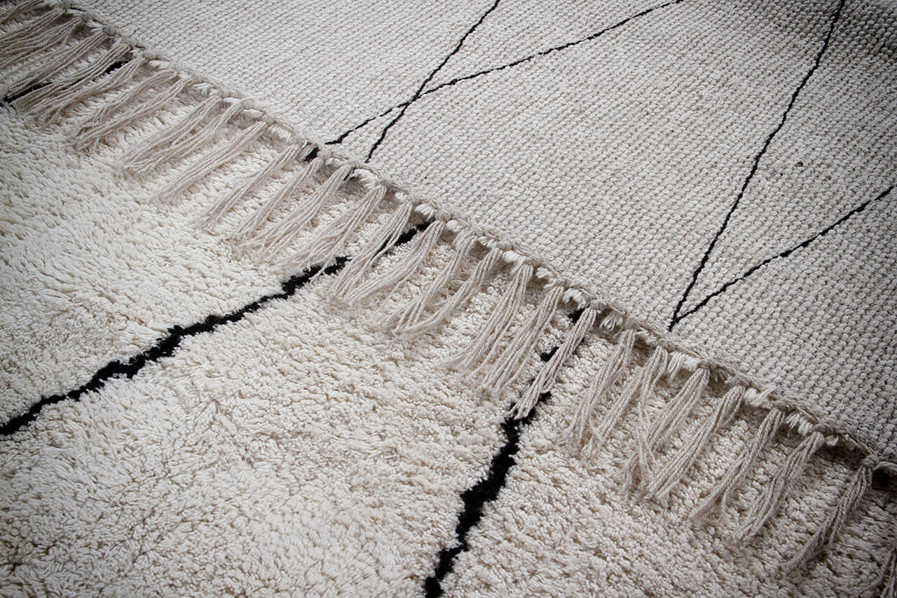 Tappeto berbero Cotton Berber DES.6 in cotone naturale