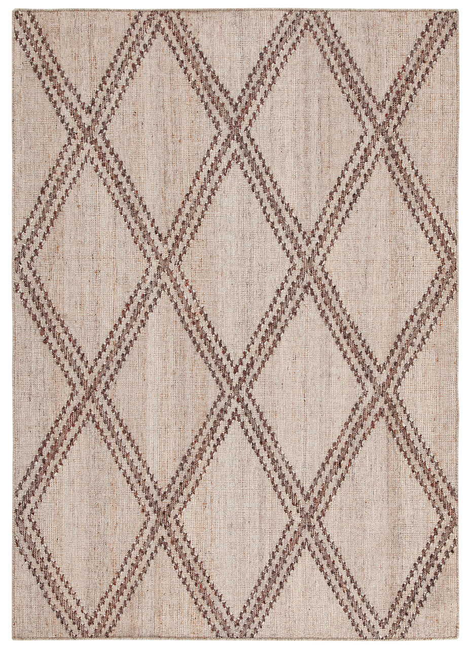 Tappeto in Juta, Lana e Cotone - Istinto C - Fatto a mano - Stile Etnico Tradizionale - Materiali Sostenibili