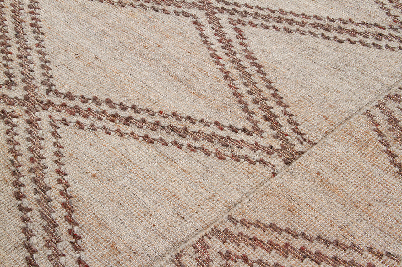 Tappeto in Juta, Lana e Cotone - Istinto C - Fatto a mano - Stile Etnico Tradizionale - Materiali Sostenibili