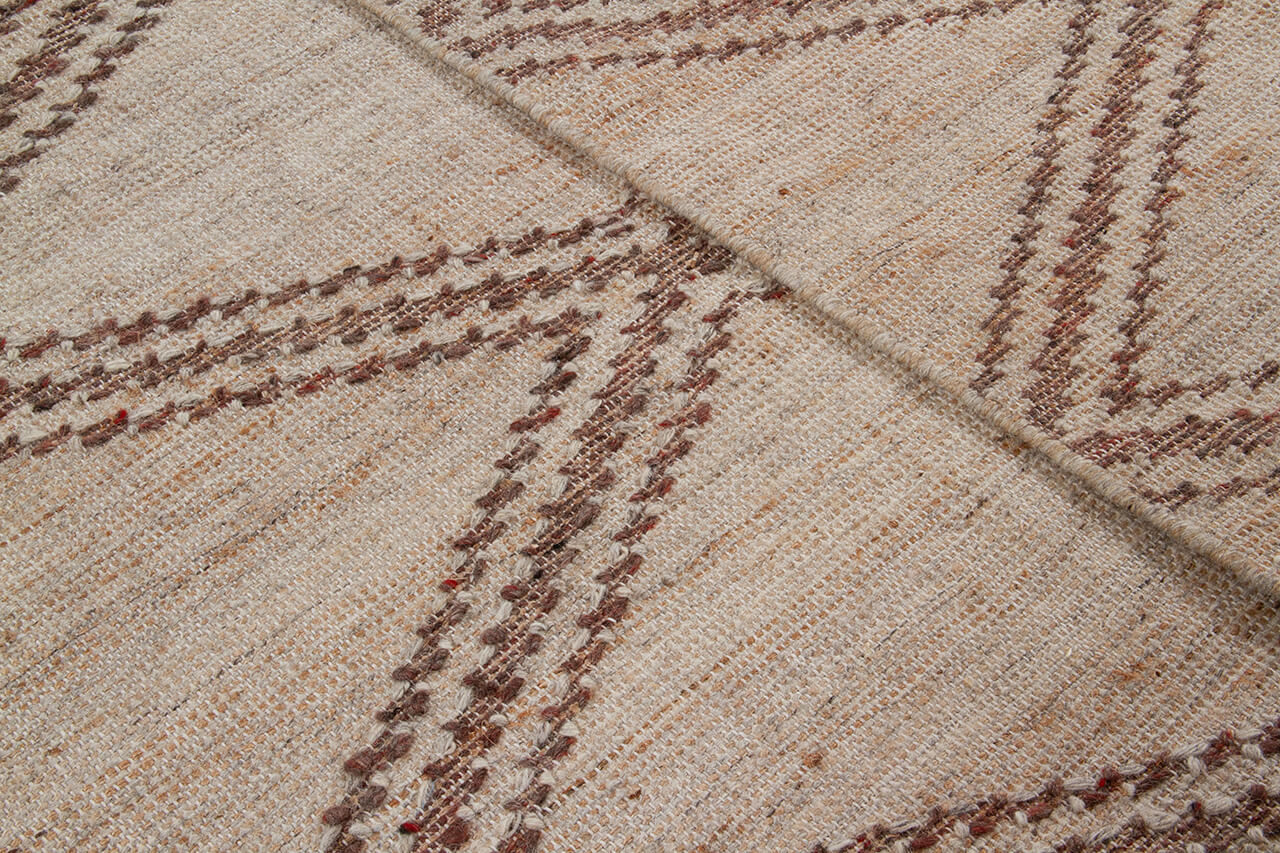 Tappeto in Juta, Lana e Cotone - Istinto C - Fatto a mano - Stile Etnico Tradizionale - Materiali Sostenibili