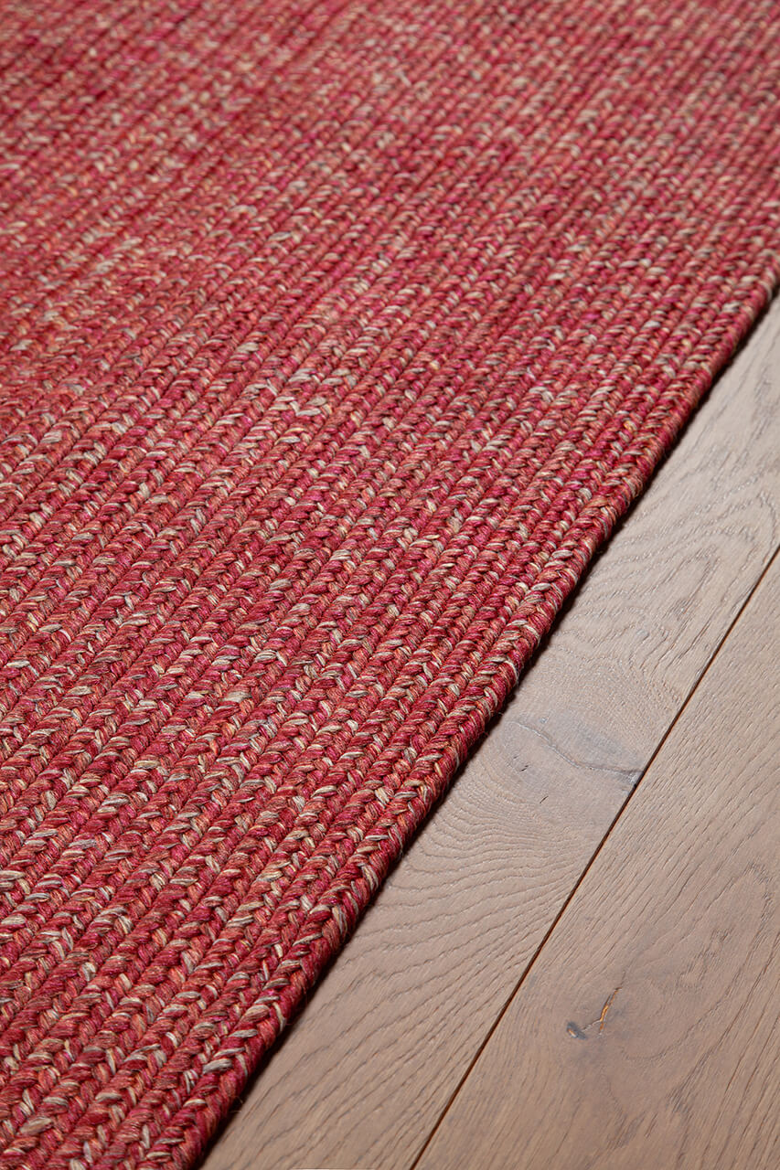 Tappeto Outdoor Ovale - Solid Rosso Terra - Interno/Esterno - 200x60cm - CarpetLiving