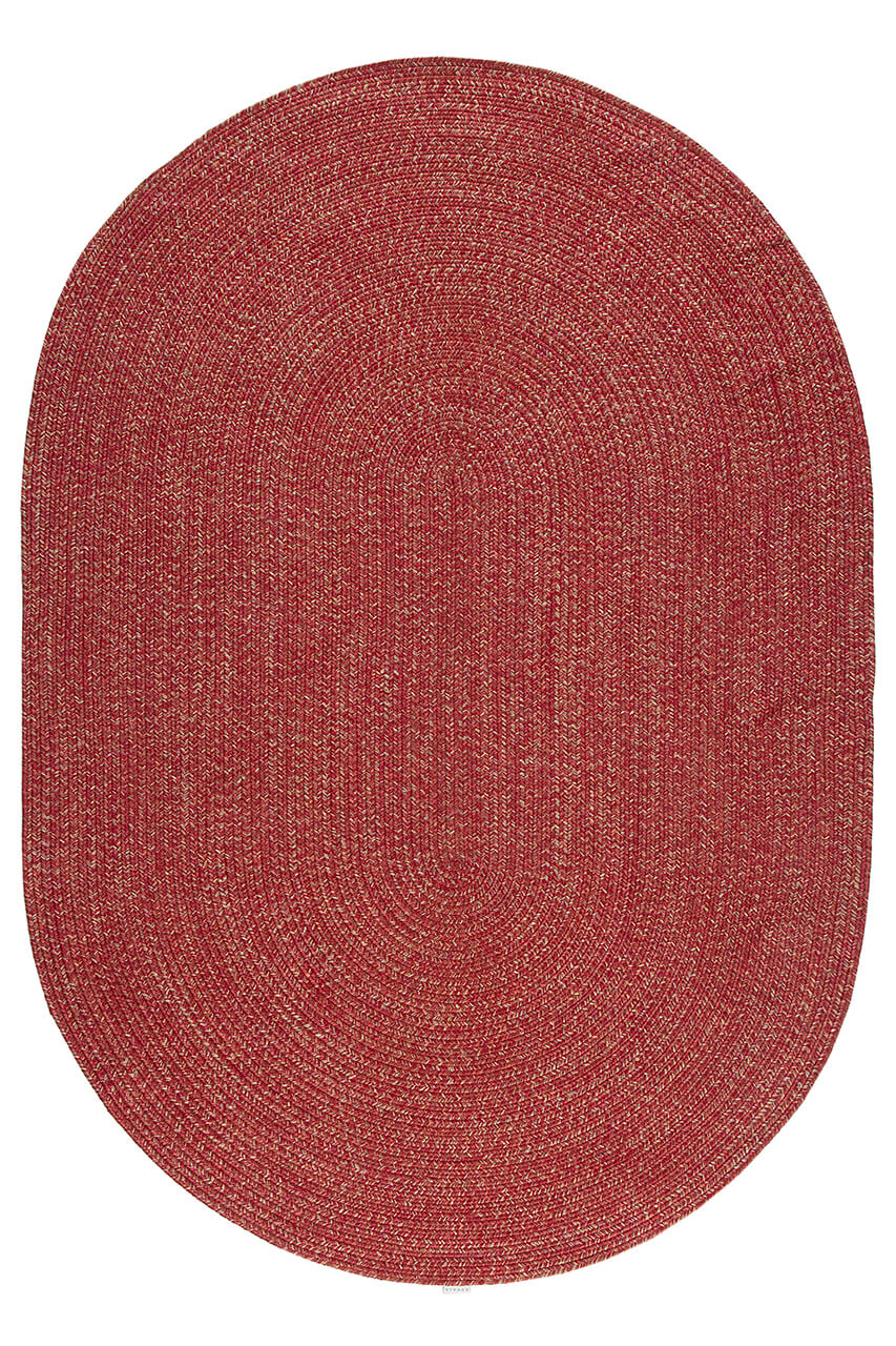 Tappeto Outdoor Ovale - Solid Rosso Terra - Interno/Esterno