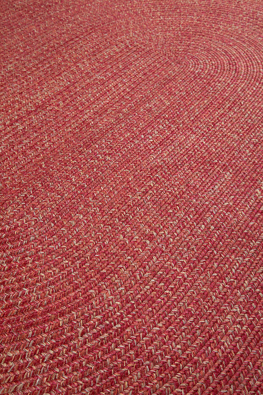 Tappeto Outdoor Ovale - Solid Rosso Terra - Interno/Esterno
