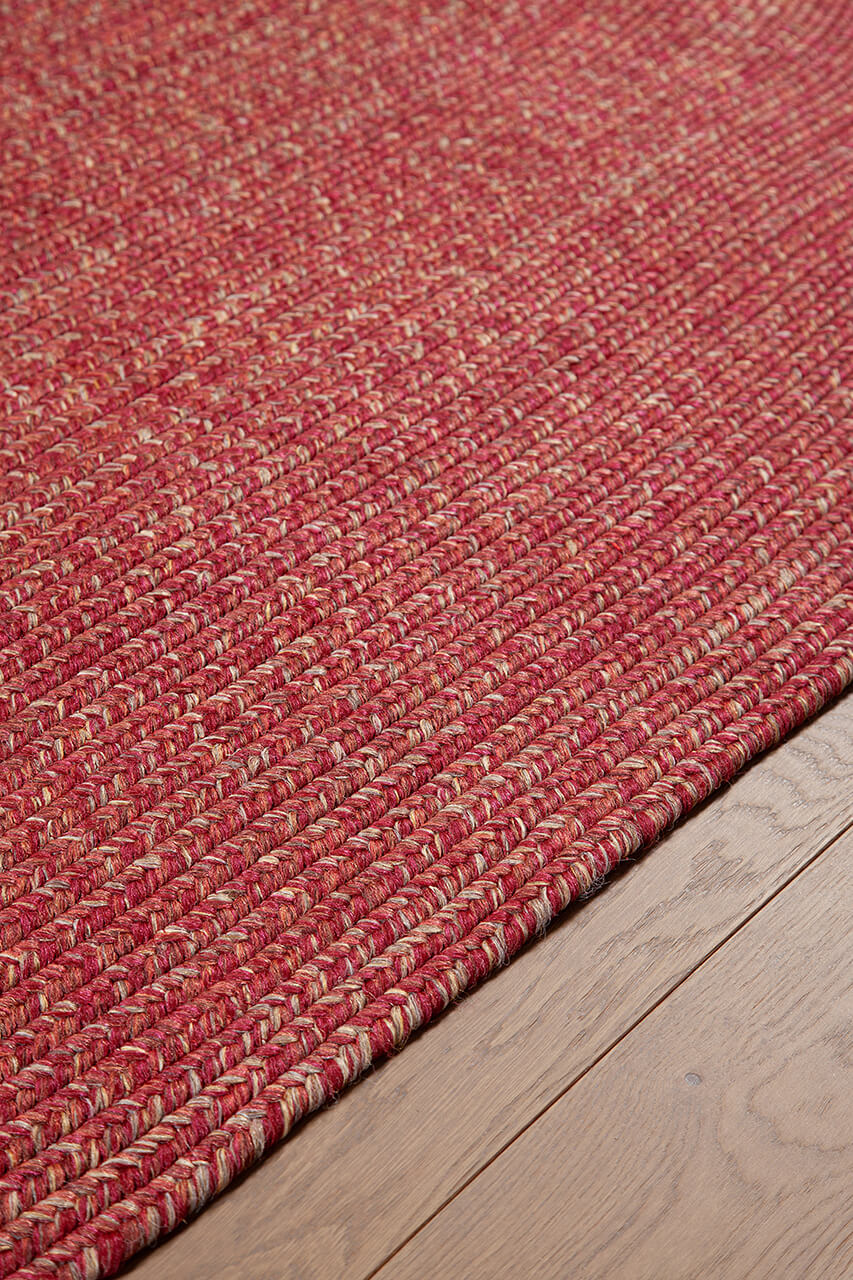 Tappeto Outdoor Ovale - Solid Rosso Terra - Interno/Esterno