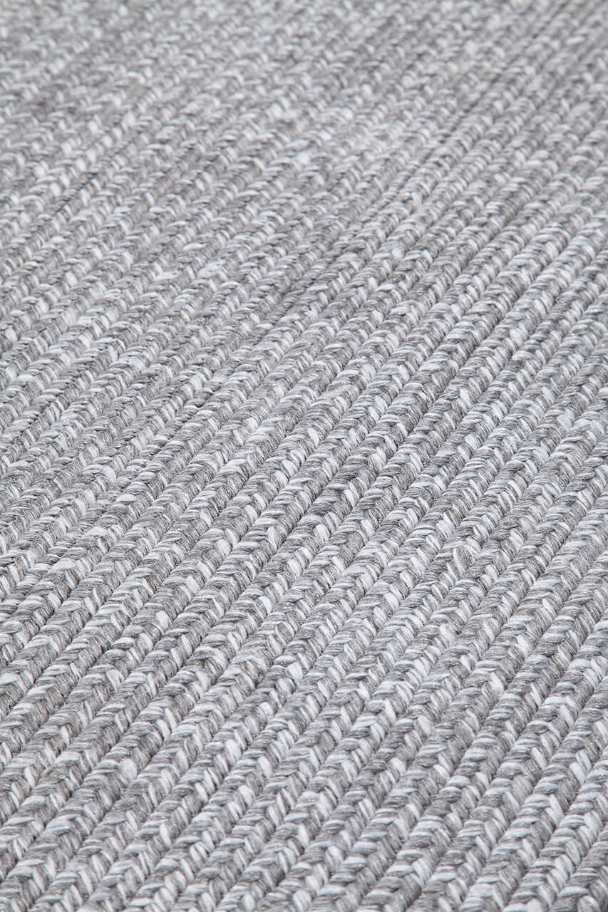 Tappeto Ovale da Esterno - SOLID - Indoor/Outdoor - Grigio - 200x60cm | Ideale per Terrazze, Balconi, Patio, Verande - CarpetLiving