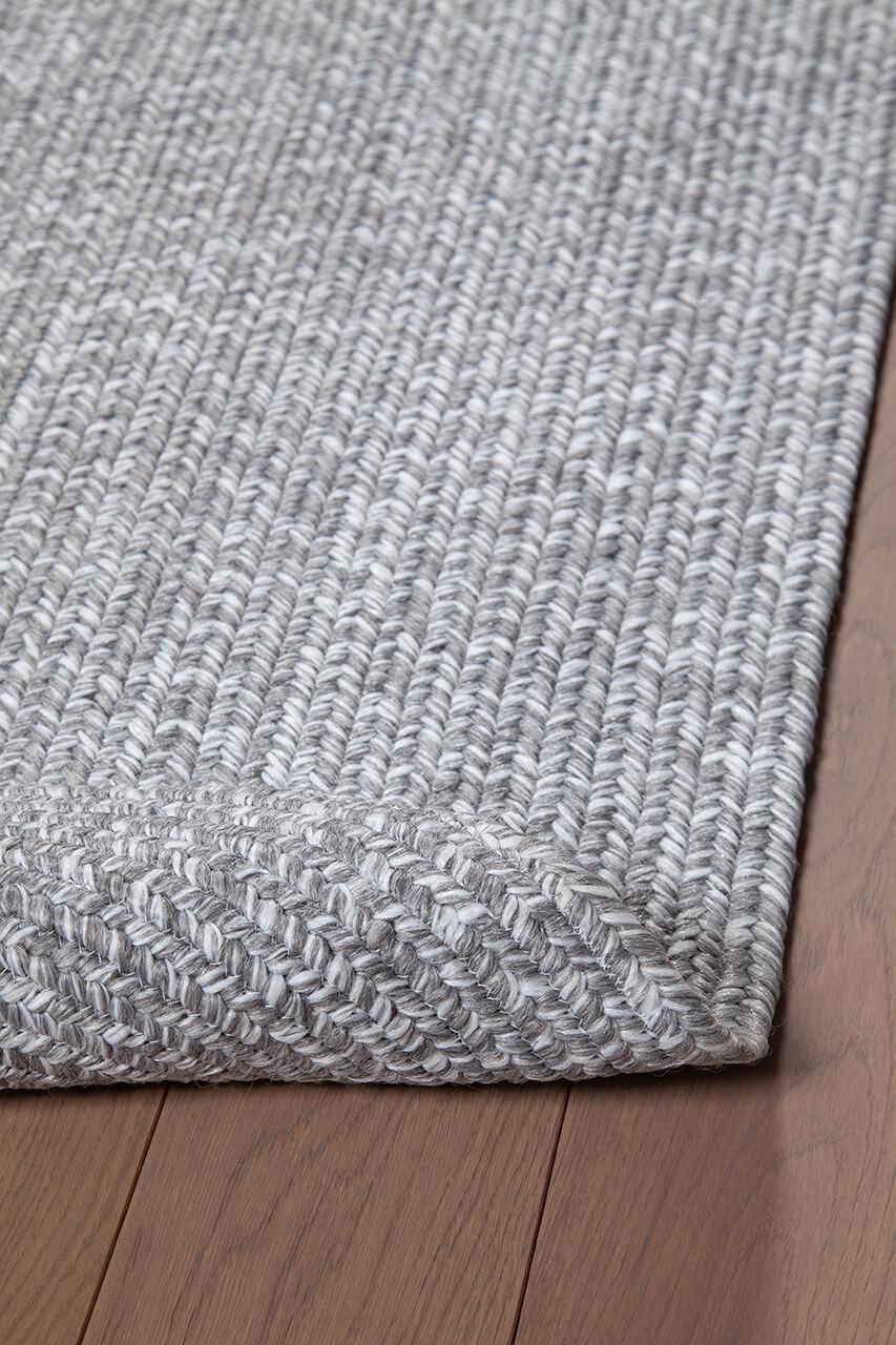 Tappeto Ovale da Esterno - SOLID - Indoor/Outdoor - Grigio - 200x60cm | Ideale per Terrazze, Balconi, Patio, Verande - CarpetLiving