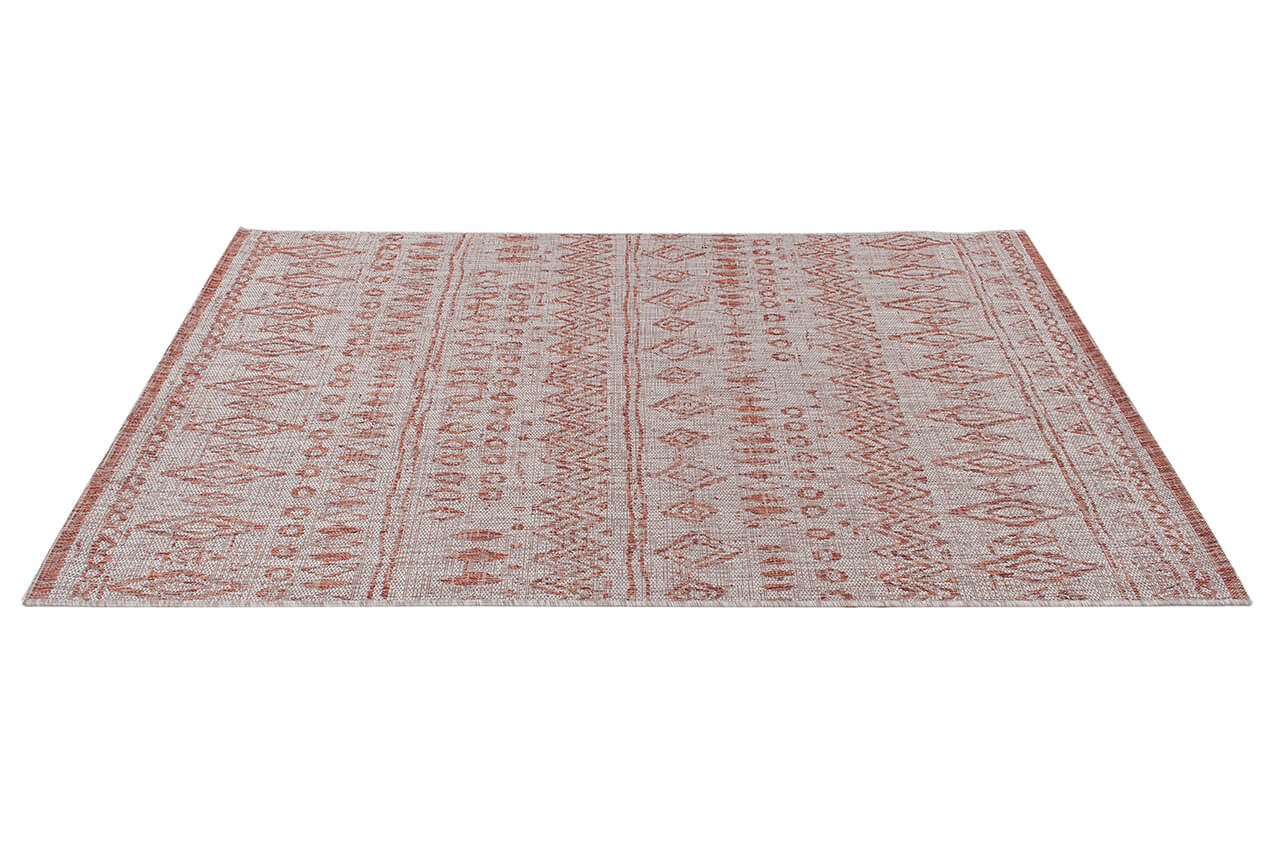 Tappeto da Esterno - ETHNO 1 TERRA - Indoor/Outdoor | Ideale per Terrazze, Balconi, Patio, Verande