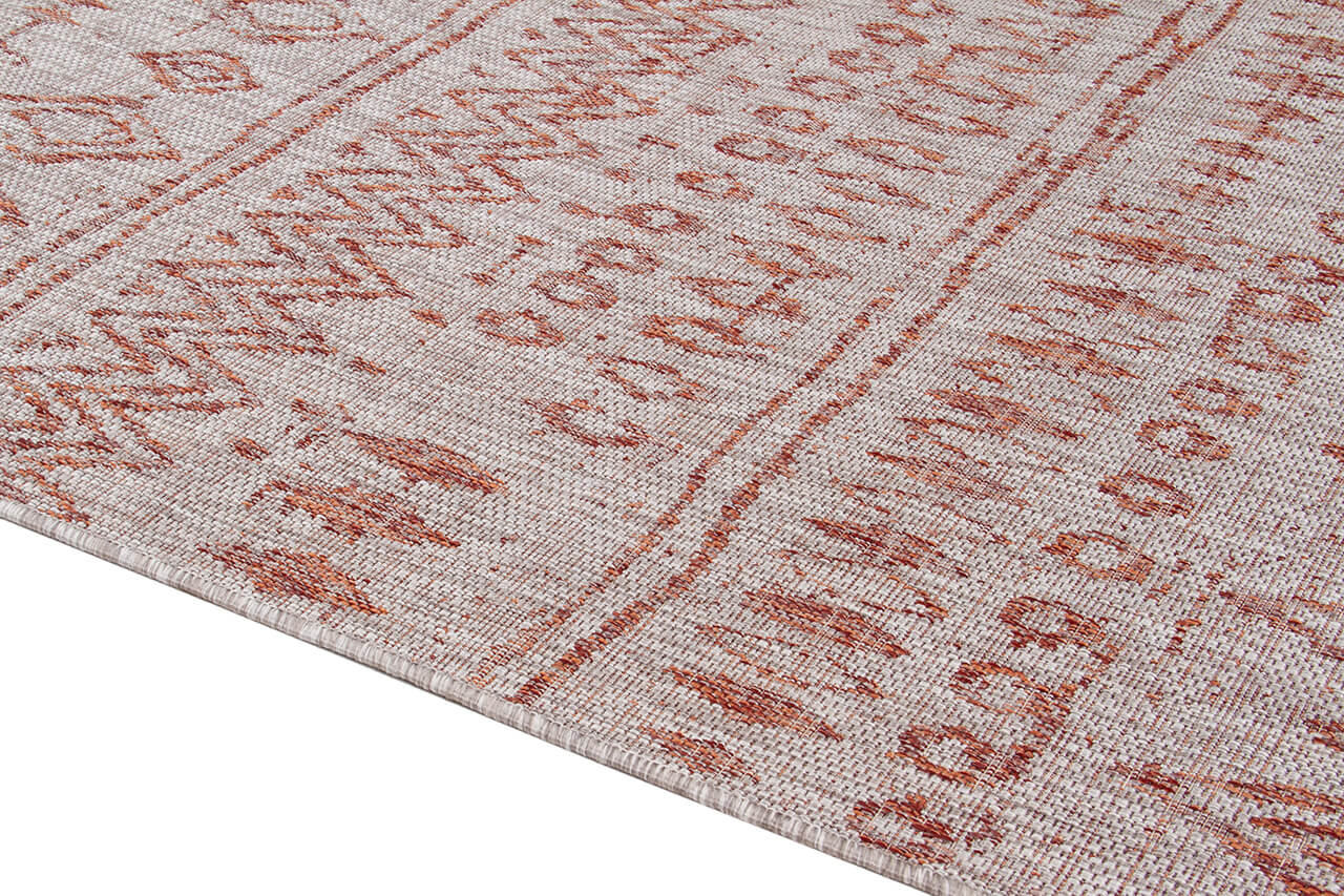 Tappeto da Esterno - ETHNO 1 TERRA - Indoor/Outdoor | Ideale per Terrazze, Balconi, Patio, Verande