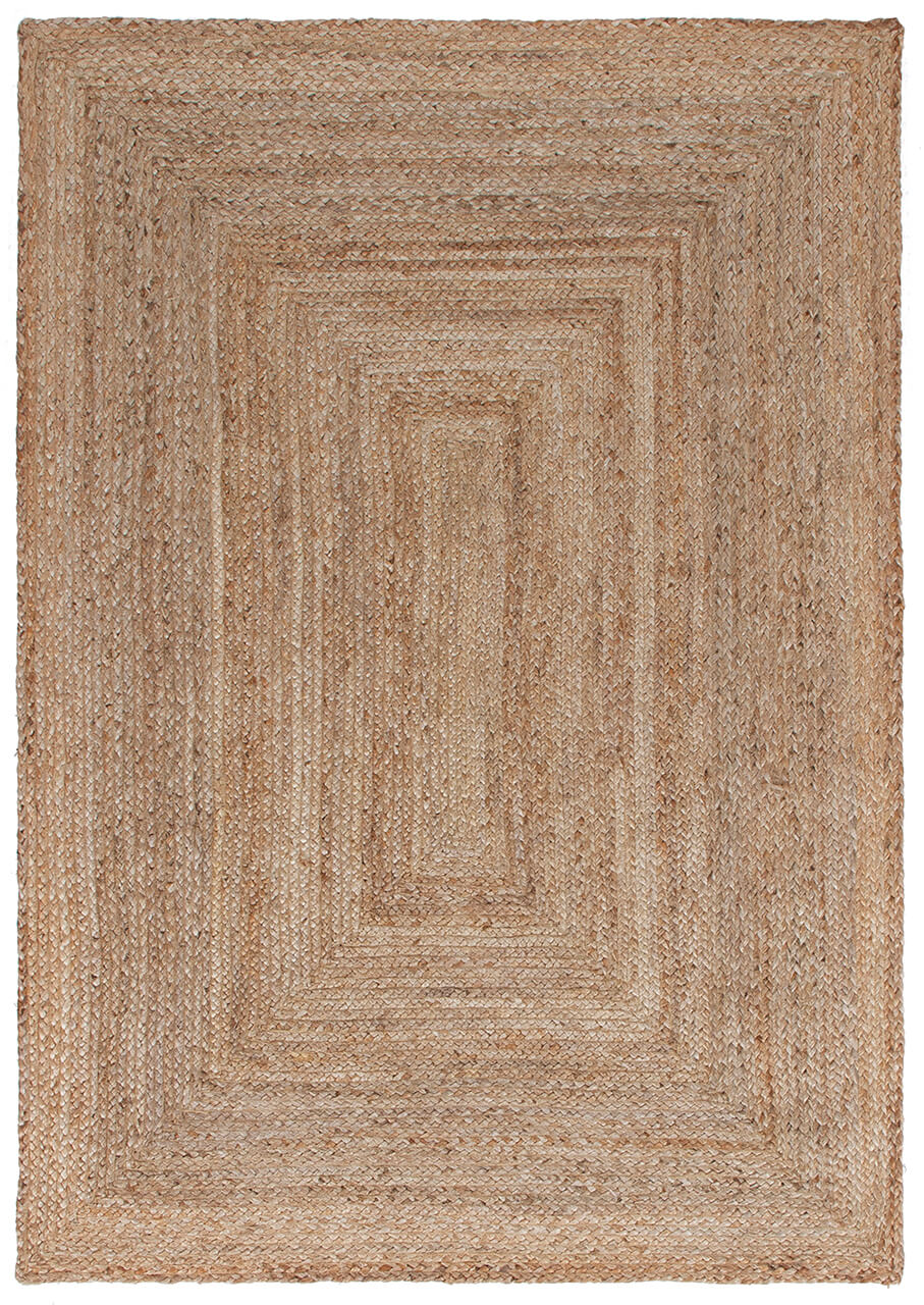 Tappeto Juta Frame - Juta Naturale - Realizzato su telaio manuale