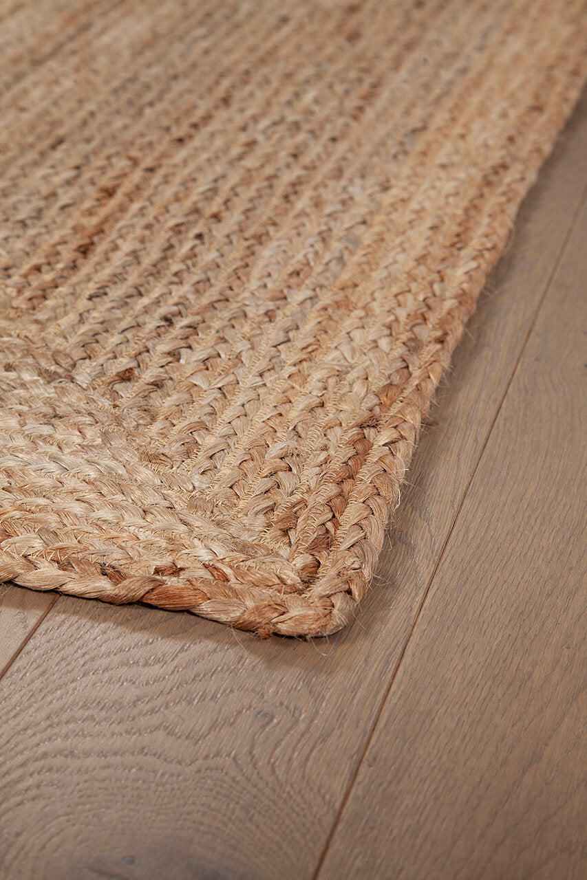 Tappeto Juta Frame - Juta Naturale - Realizzato su telaio manuale