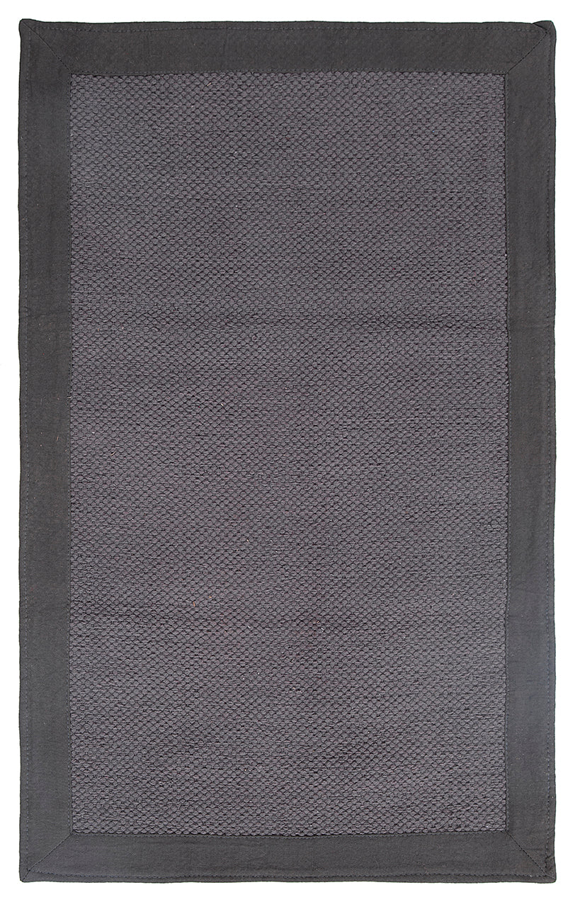 Tappeto cucina cotone lavabile Unito Dark Grey - bordo tinta unita