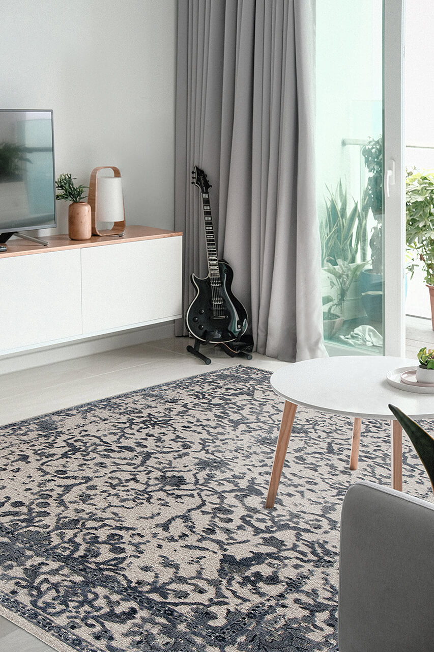 Tappeto Moderno MAYFAIR Vintage Blu – Design Contemporaneo