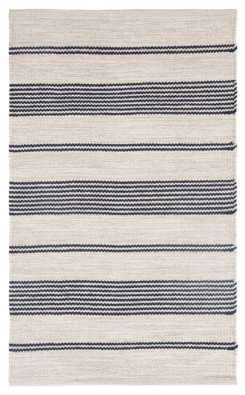 Tappeto in Cotone Blu scuro - Lavabile in Lavatrice | Ideale per la Cucina e il Bagno