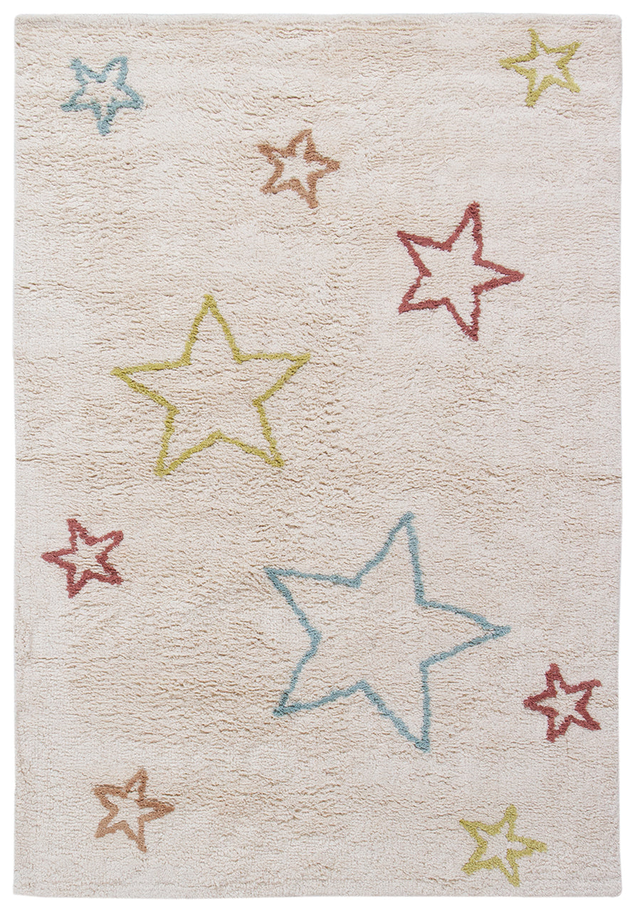 Tappeto Bianco per Bambini in Cotone Lavabile in Lavatrice - Fantasia Cotton 2