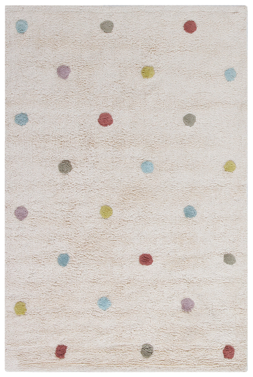 Tappeto Bianco per Bambini in Cotone Lavabile in Lavatrice - Fantasia Cotton