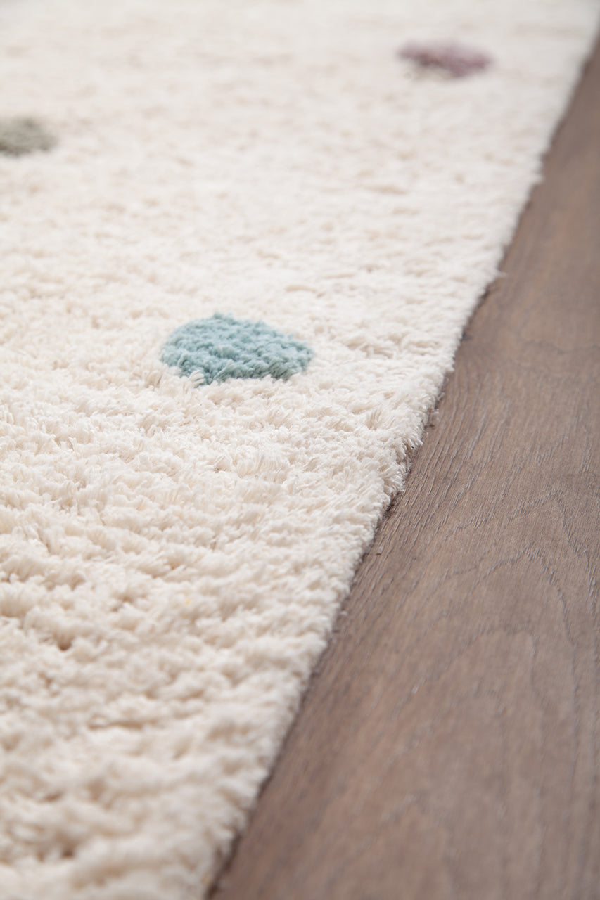 Tappeto Bianco per Bambini in Cotone Lavabile in Lavatrice - Fantasia Cotton