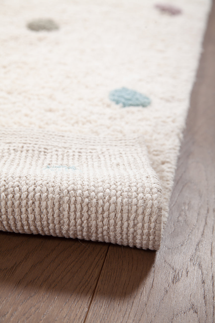 Tappeto Bianco per Bambini in Cotone Lavabile in Lavatrice - Fantasia Cotton