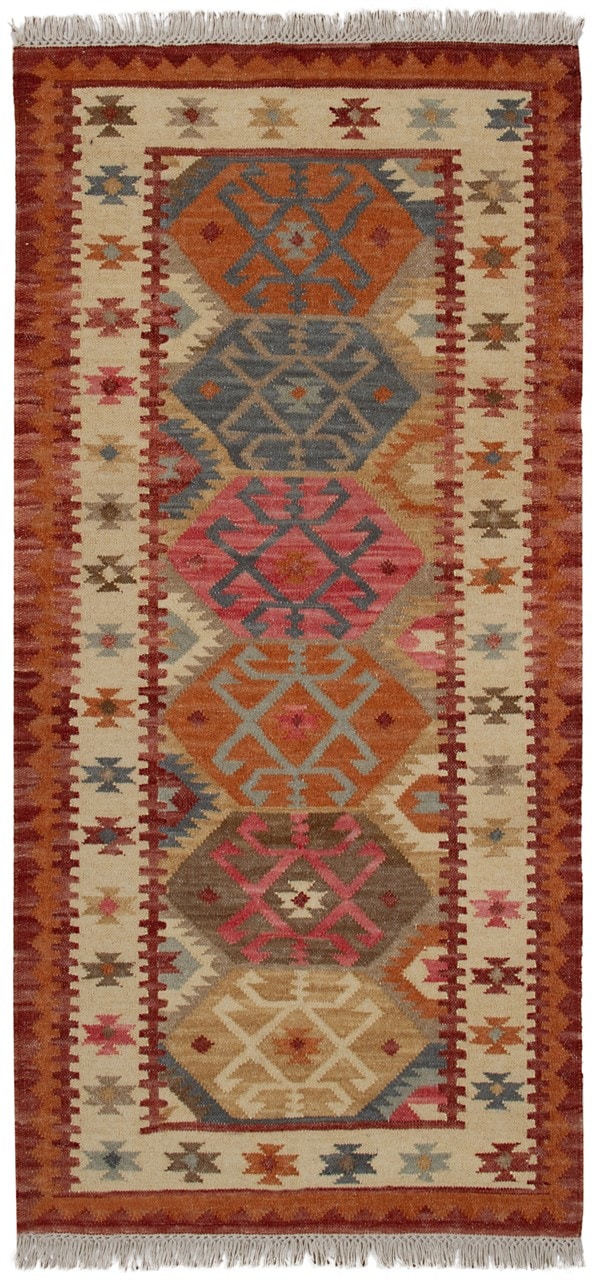 Tappeto etnico Kilim Kaban lana intrecciata a mano