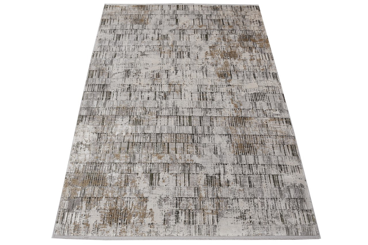 Tappeto Moderno Premium - KENNEDY I CREAM DARK GREEN - Crema Verde - Design Contemporaneo