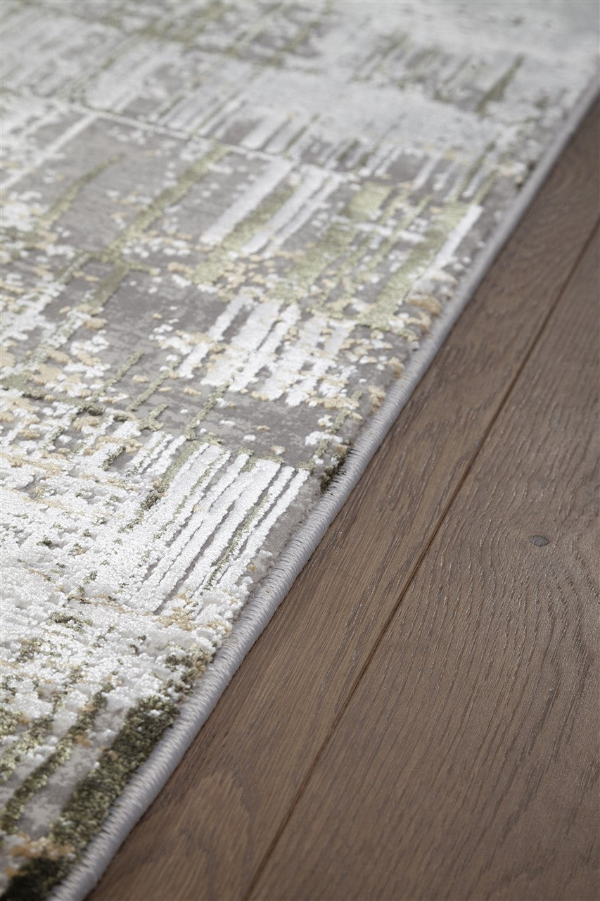 Tappeto Moderno Premium - KENNEDY I CREAM DARK GREEN - Crema Verde - Design Contemporaneo