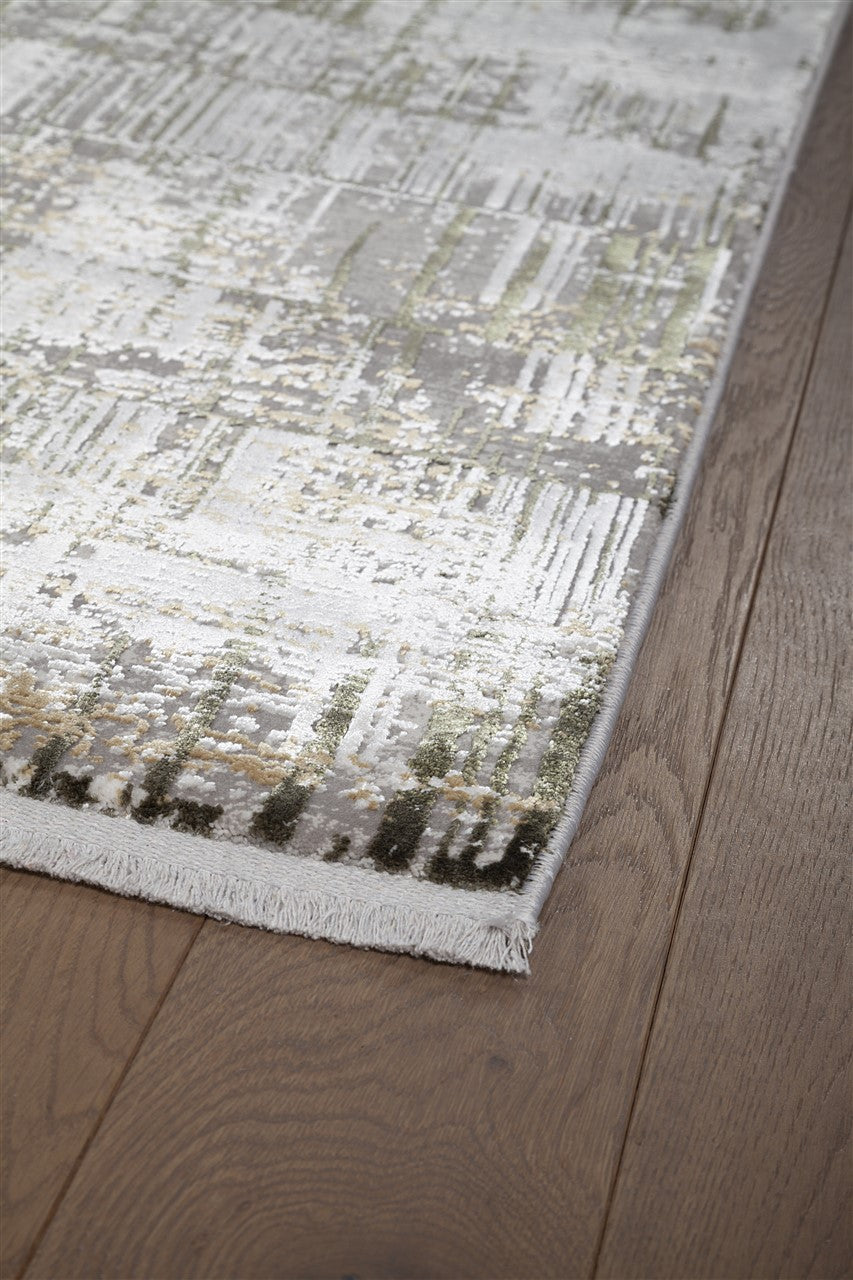 Tappeto Moderno Premium - KENNEDY I CREAM DARK GREEN - Crema Verde - Design Contemporaneo