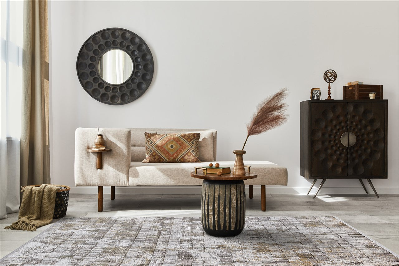 Tappeto Moderno Premium - KENNEDY I CREAM DARK GREEN - Crema Verde - Design Contemporaneo
