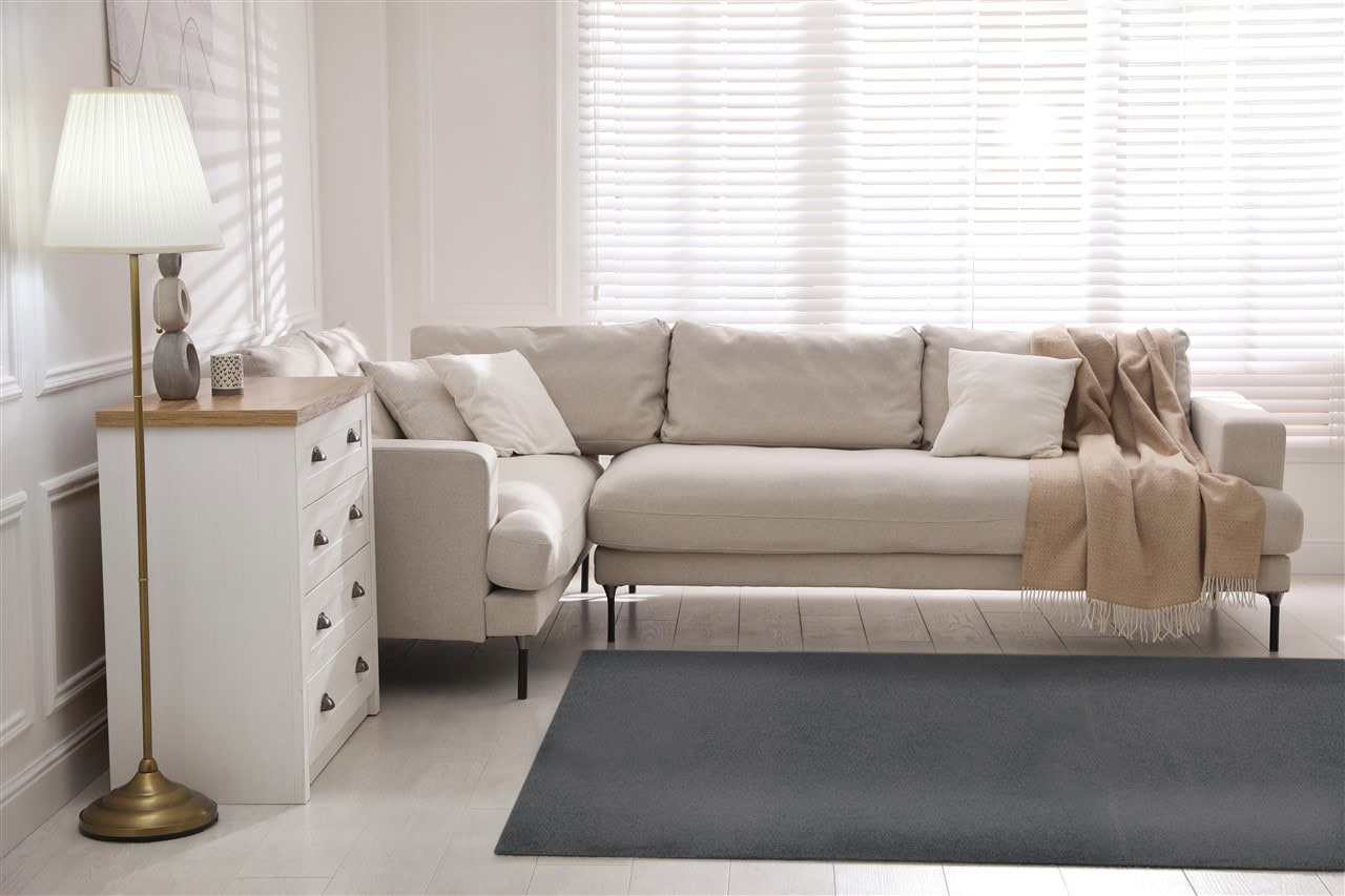 Tappeto Shaggy DEBBY Grigio scuro - Morbido e Resistente - Ideale per Soggiorno e Camera da Letto