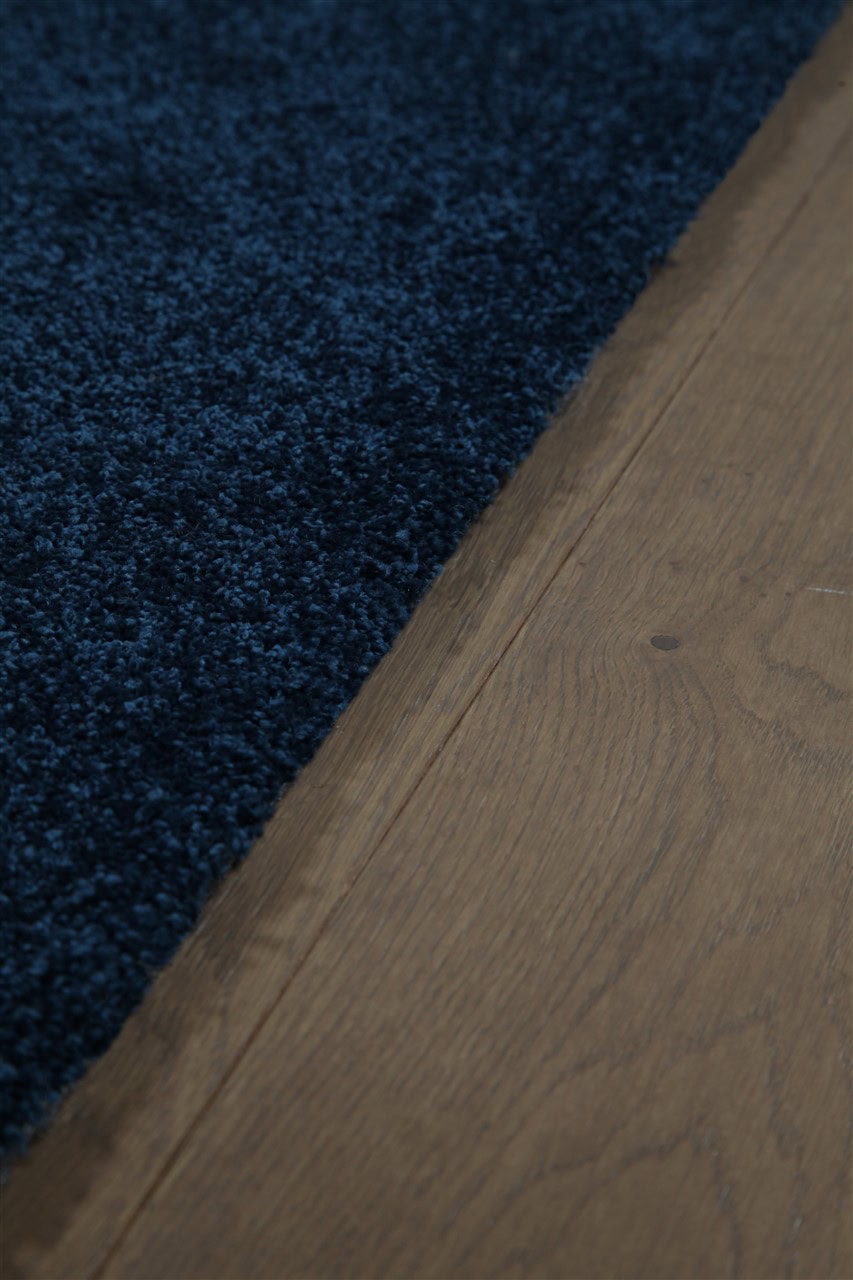 Tappeto Shaggy DEBBY Blu - Morbido e Resistente - Ideale per Soggiorno e Camera da Letto