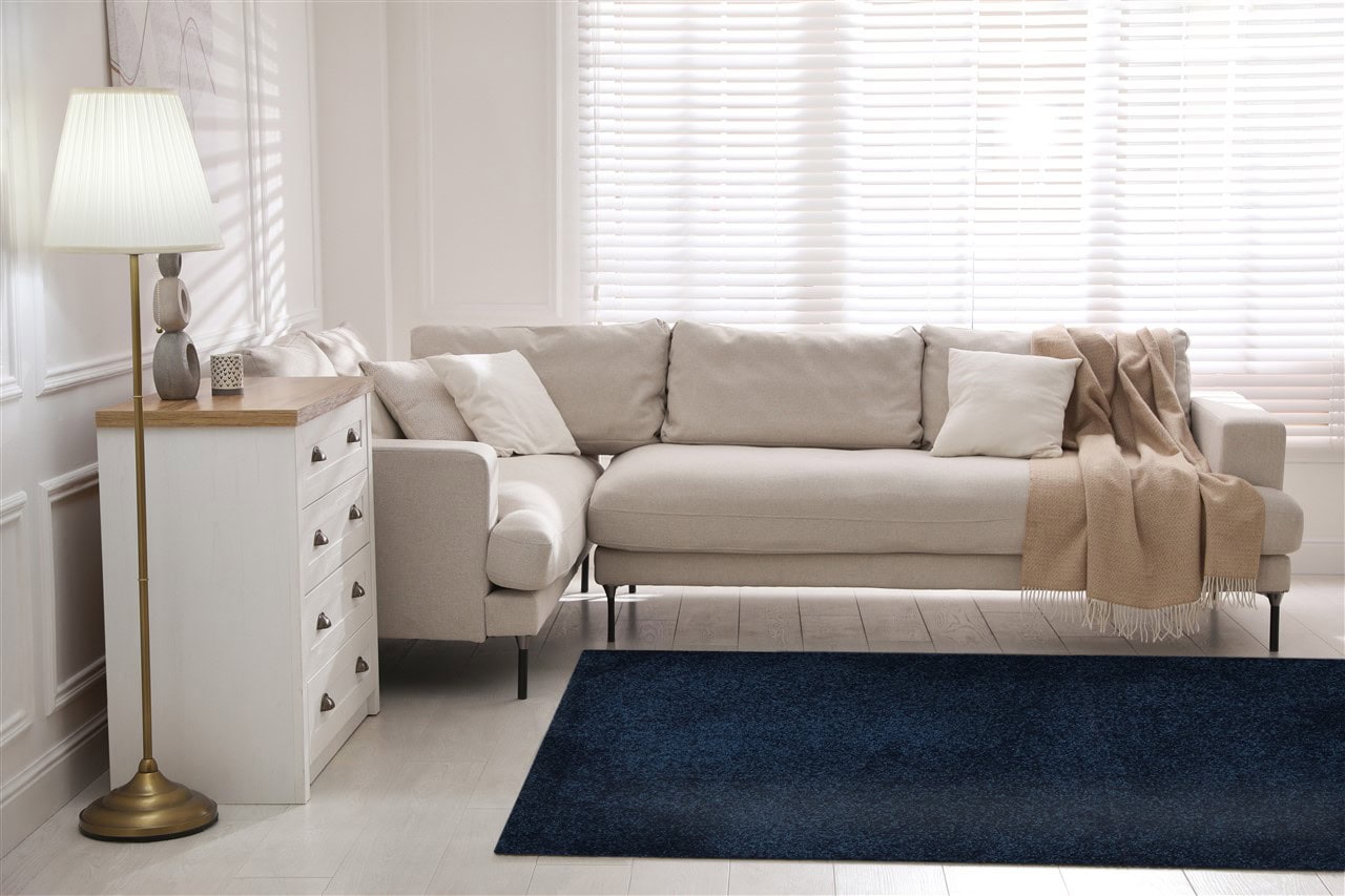 Tappeto Shaggy DEBBY Blu - Morbido e Resistente - Ideale per Soggiorno e Camera da Letto