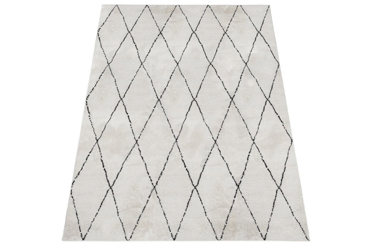 Tappeto Shaggy Tribe Soft C stile moderno rombi