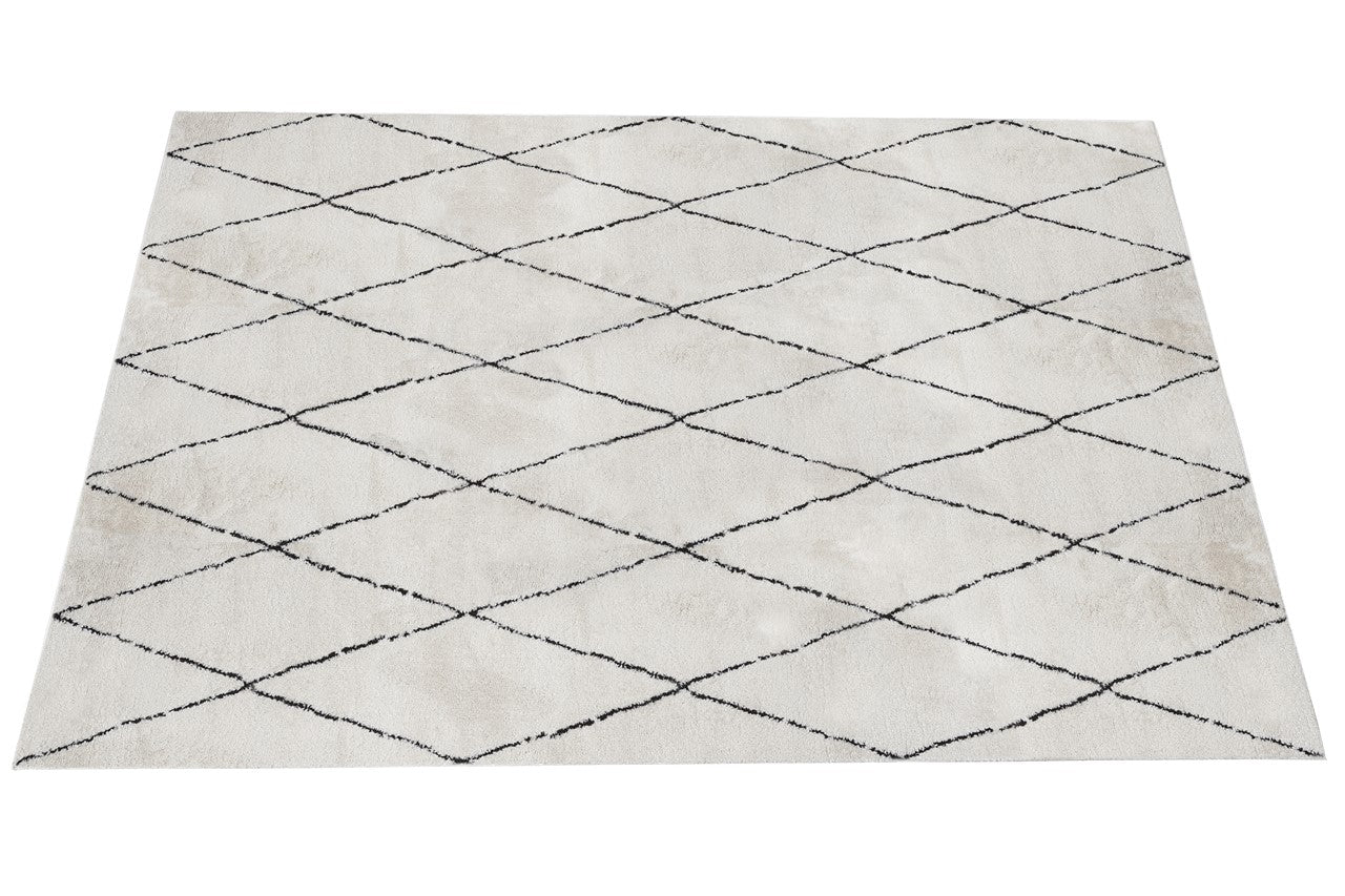 Tappeto Shaggy Tribe Soft C stile moderno rombi