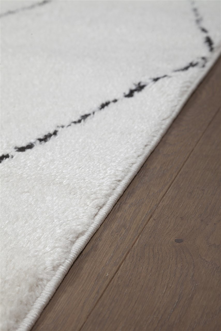 Tappeto Shaggy Tribe Soft C stile moderno rombi