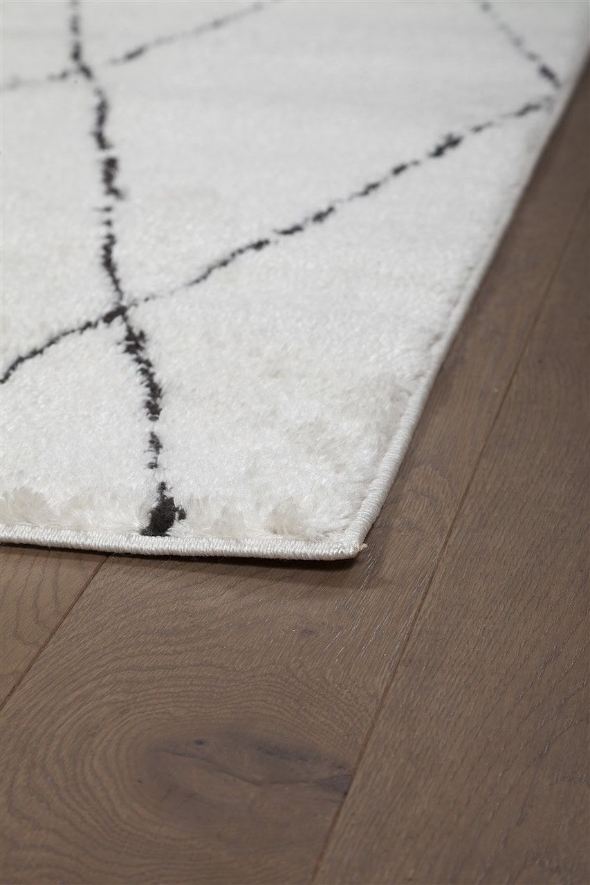 Tappeto Shaggy Tribe Soft C stile moderno rombi
